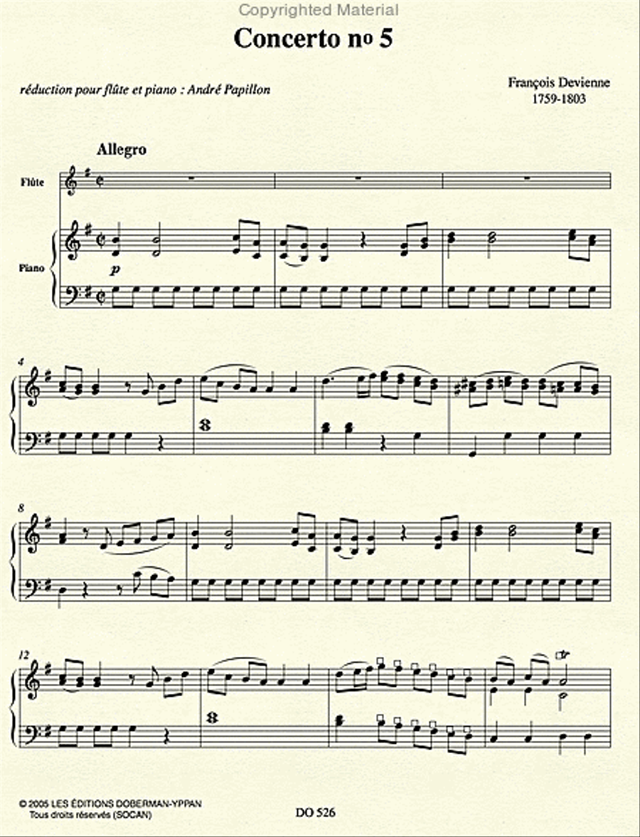 Concerto no. 5 Flute Solo scores gallery preview page 2