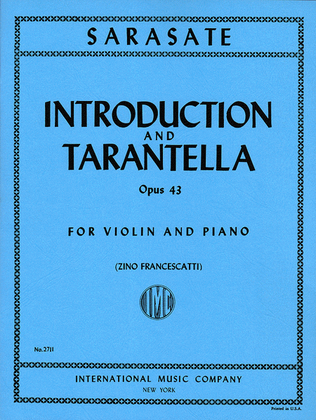 Book cover for Introduction & Tarantella, Op. 43