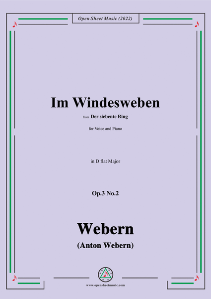 Webern-Im Windesweben,Op.3 No.2,in D flat Major image number null