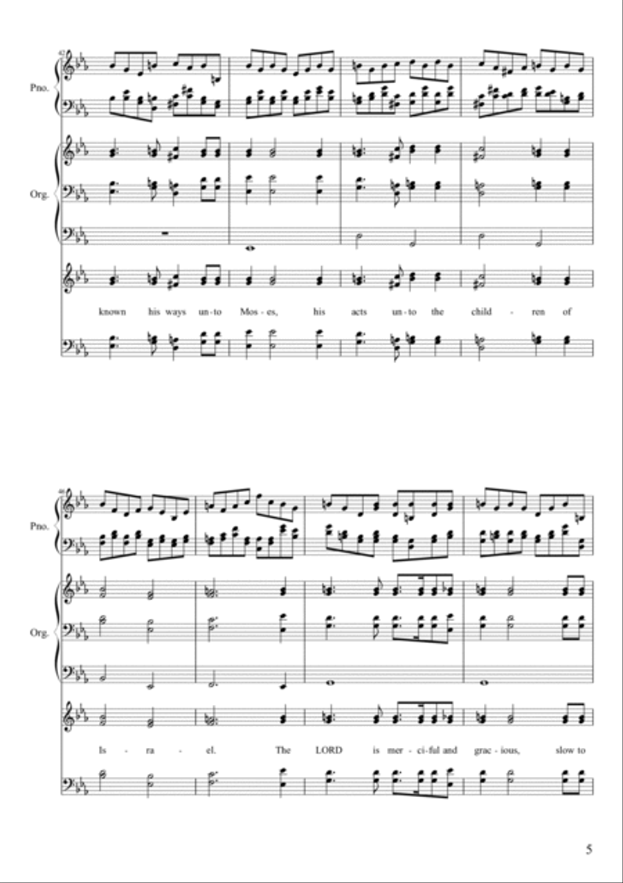 Psalm 103 4-Part scores gallery preview page 5