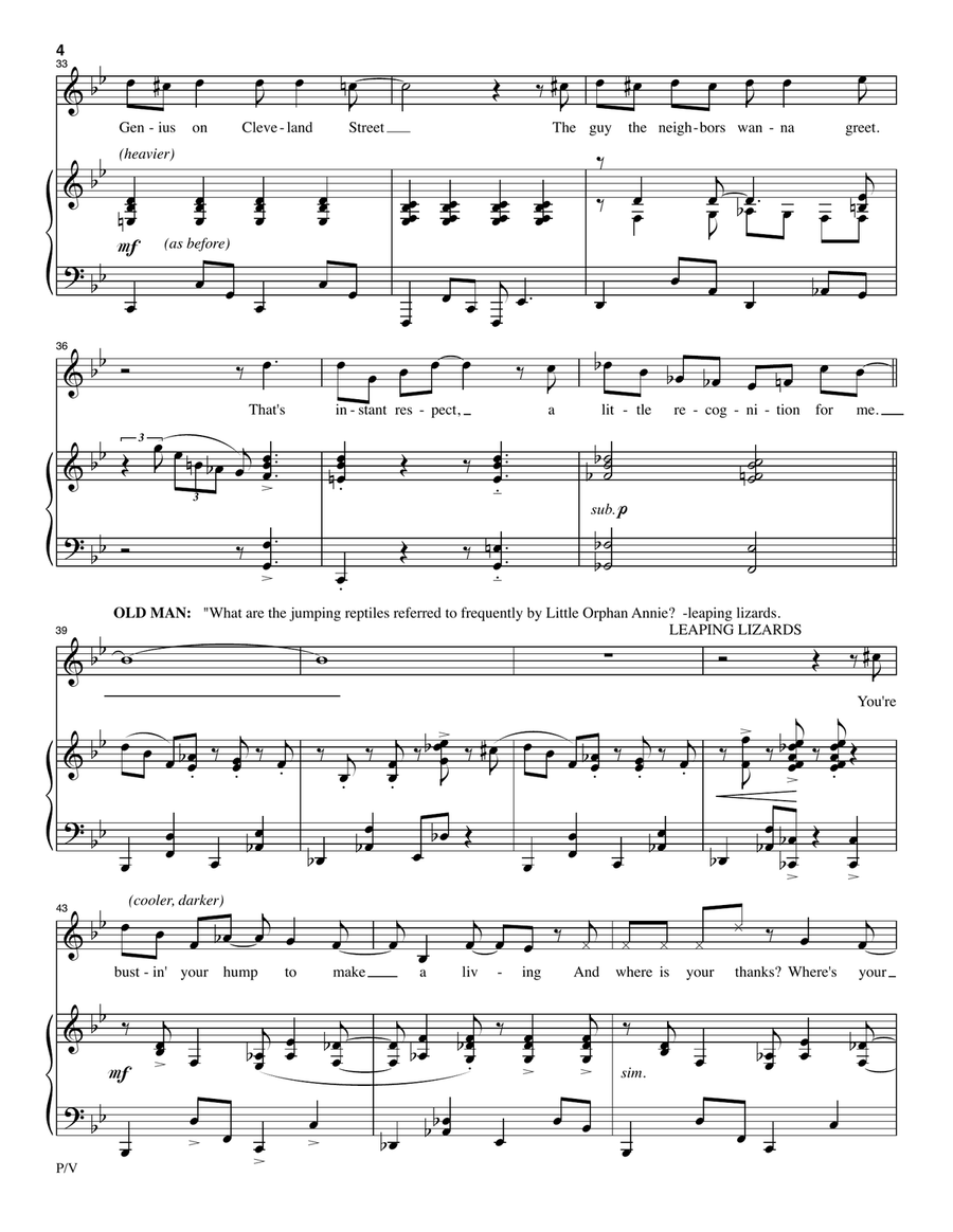 The Genius On Cleveland Street Piano, Vocal scores gallery preview page 4
