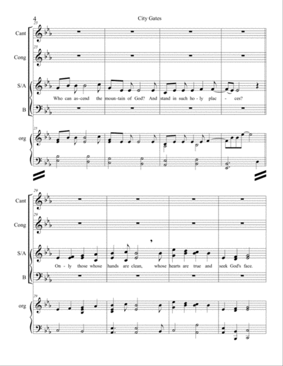 City Gates 02 Choral Conductor's Score 3-Part scores gallery preview page 4