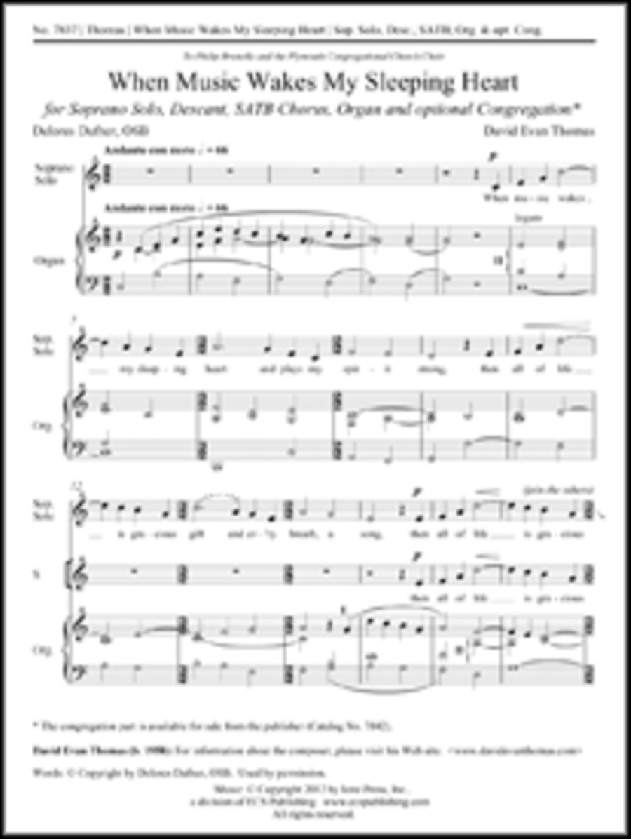 When Music Wakes My Sleeping Heart 4-Part scores gallery preview page 1