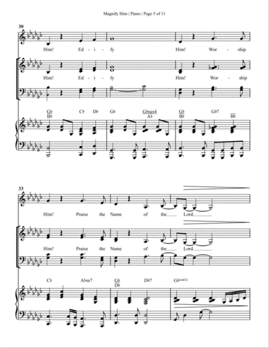 Magnify Him 4-Part scores gallery preview page 6