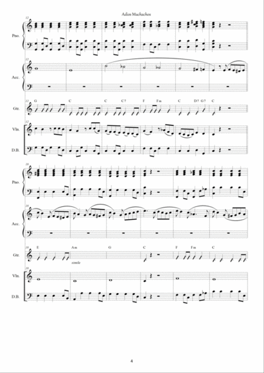 Adios Muchachos Small Ensemble scores gallery preview page 4