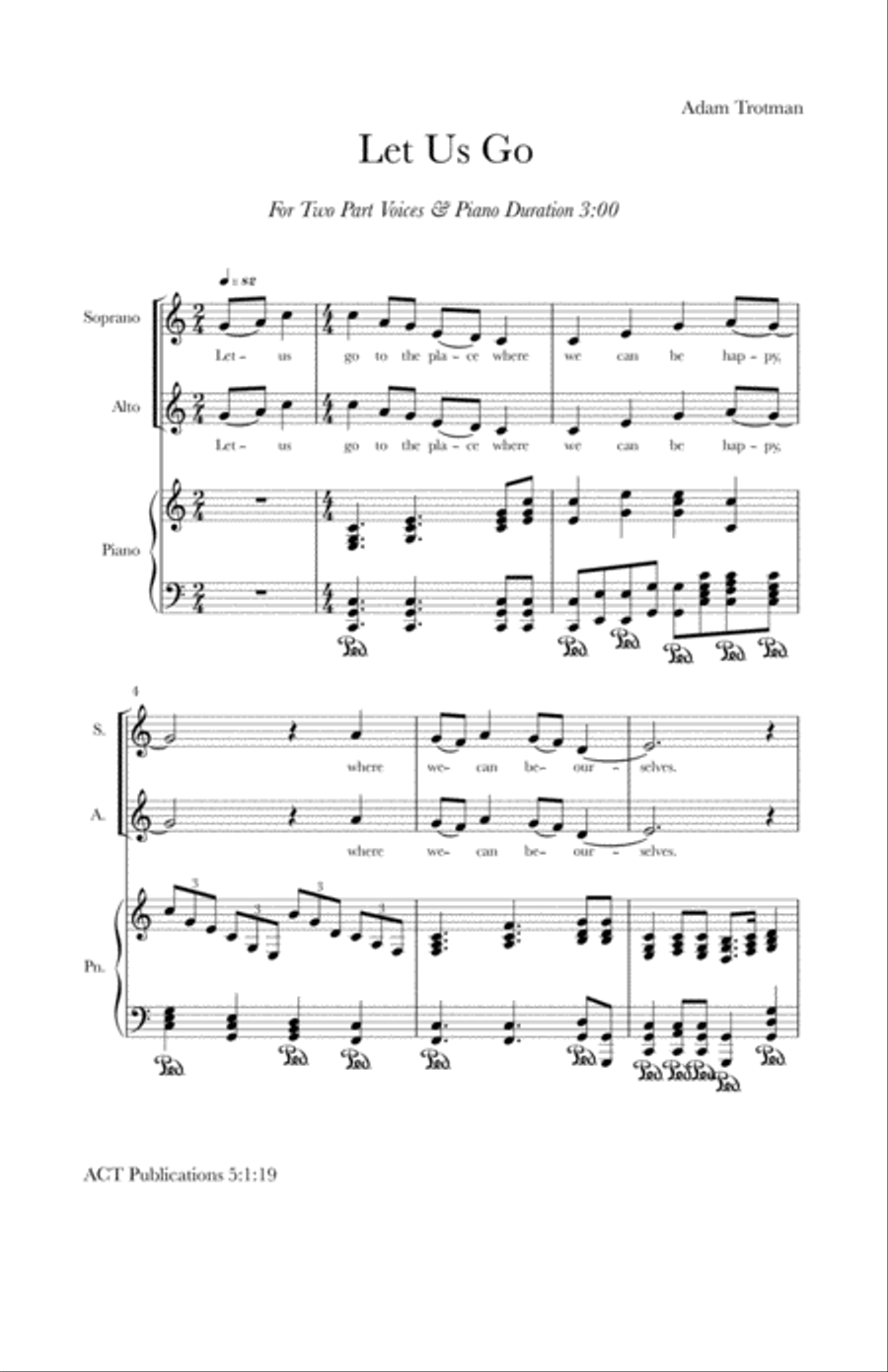 Let Us Go Voice scores gallery preview page 1