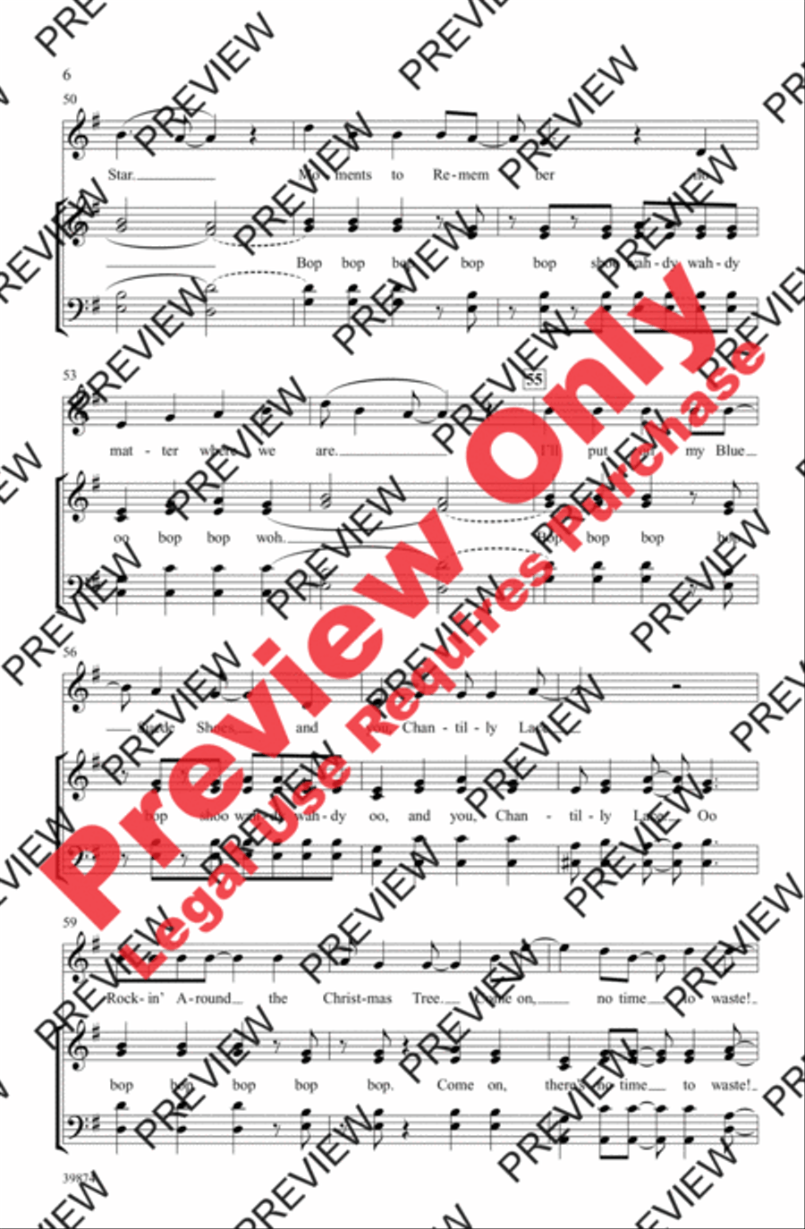 A Doo-Wop Christmas (With You) 4-Part scores gallery preview page 13