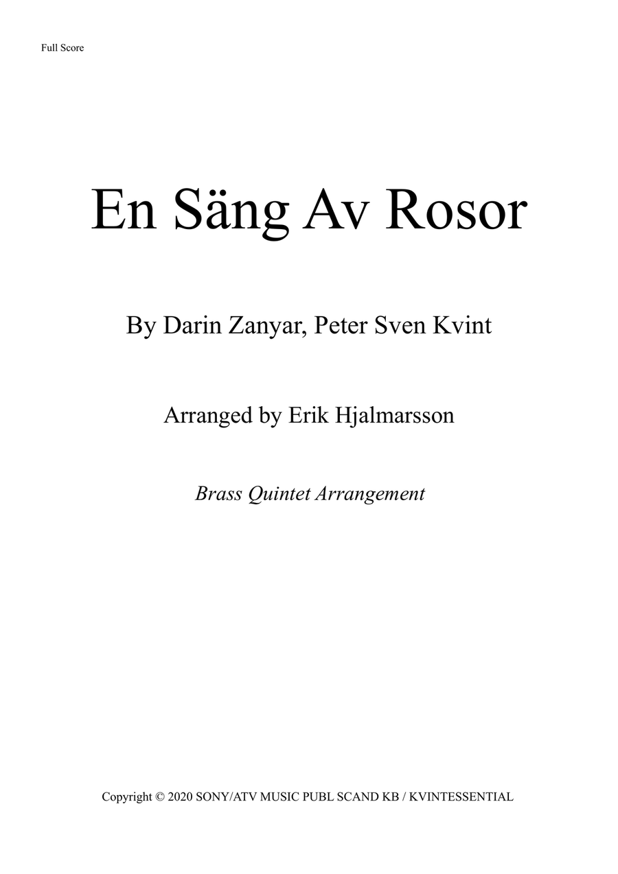 En Sang Av Rosor Brass Ensemble scores gallery preview page 1
