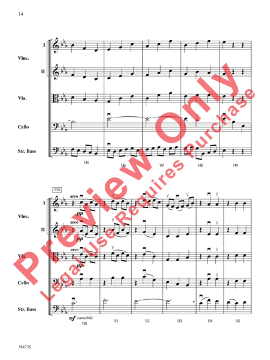 Lonestar Variations String Orchestra scores gallery preview page 15
