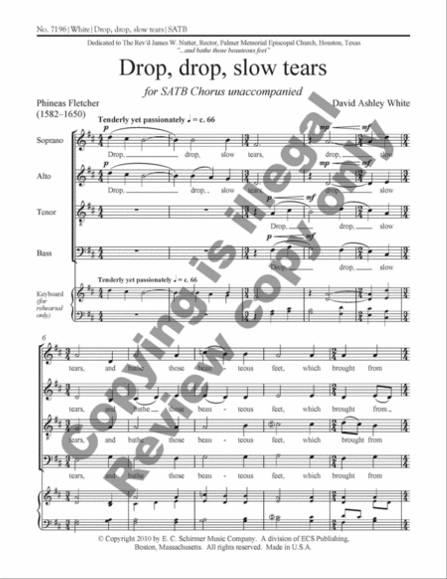 Drop, drop, slow tears 4-Part scores gallery preview page 2
