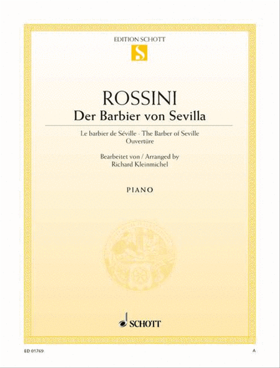 Barber of Seville Overture Piano Solo scores gallery preview page 1