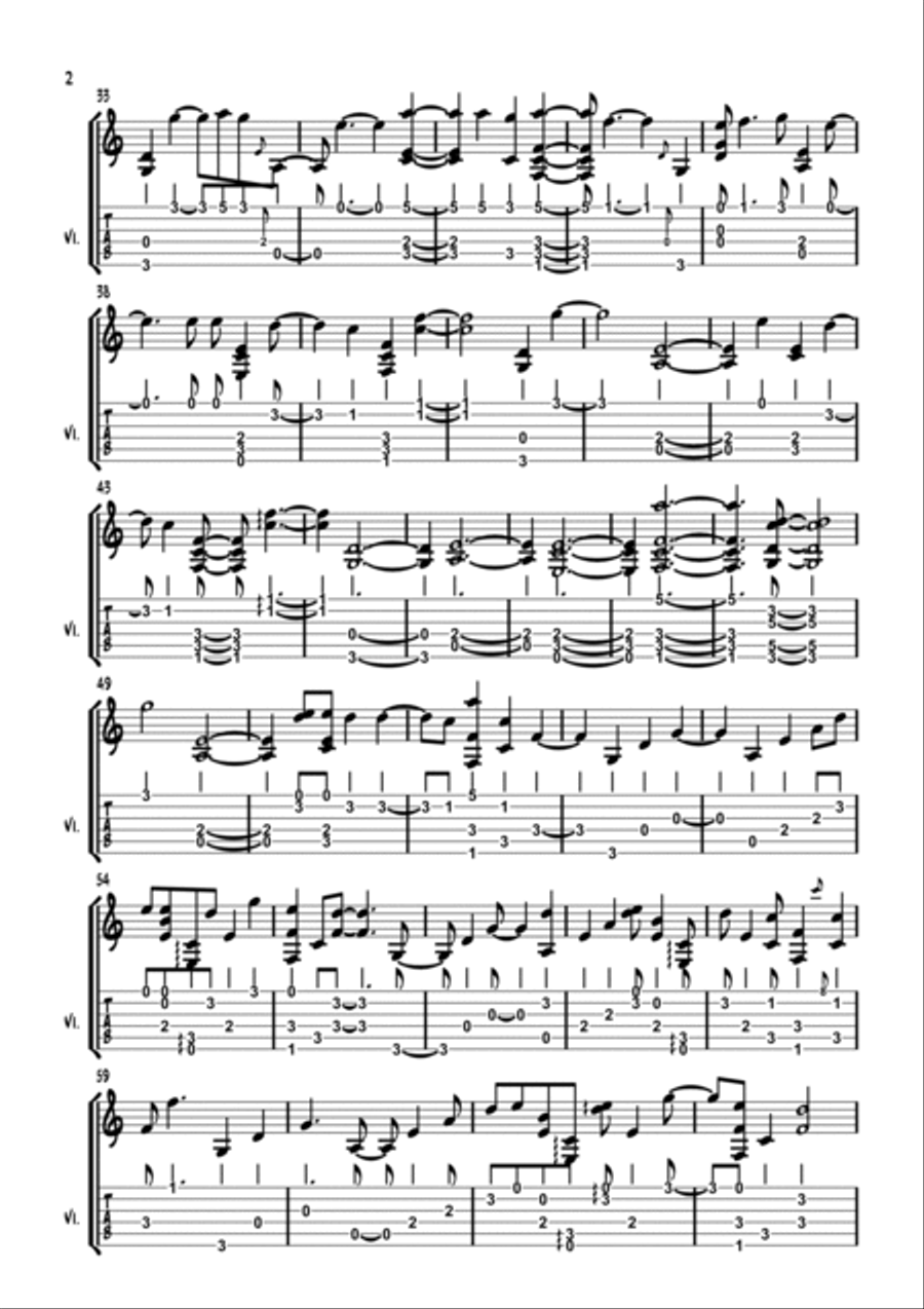 Open Heaven (river Wild) Open Heaven (river Wild) Guitar Tablature scores gallery preview page 2