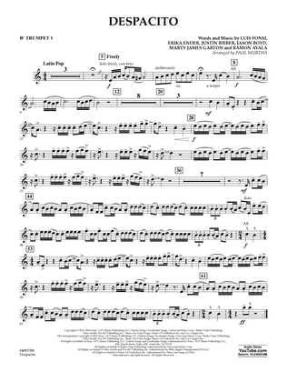 Despacito (arr. Paul Murtha) - Bb Trumpet 1