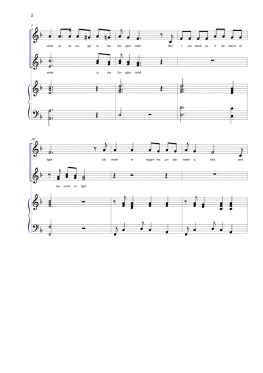 The Little Black Boy SSA scores gallery preview page 2