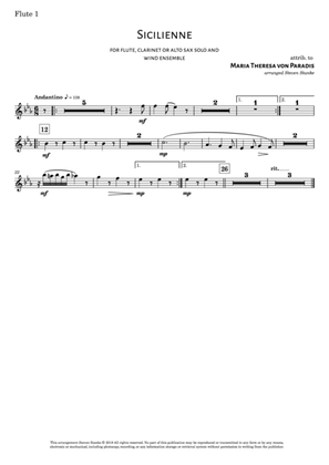 Sicilienne for flute, clarinet or alto sax solo and wind ensemble