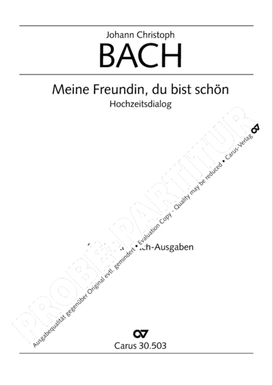 My beloved, you are fair (Meine Freundin, du bist schon) 4-Part scores gallery preview page 2