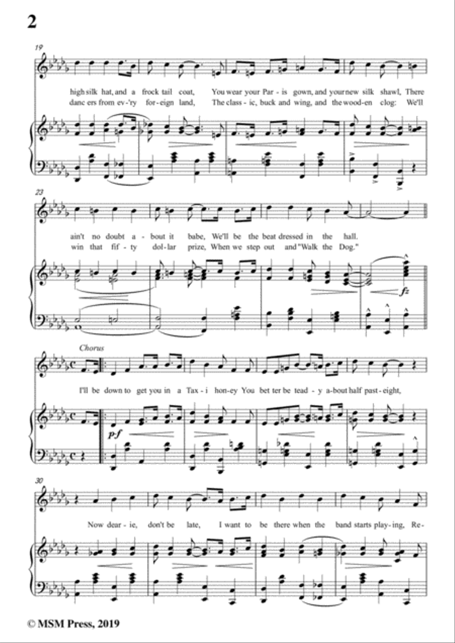 Shelton Brooks-Darktown Strutters'Ball,in D flat Major,for Voice and Piano Voice Solo scores gallery preview page 4