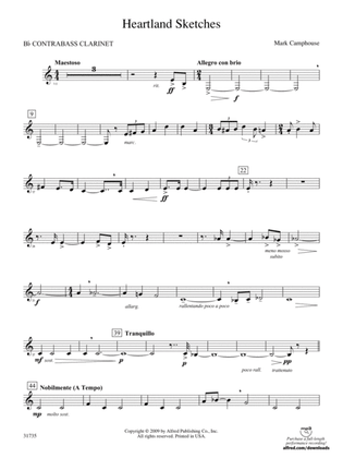 Heartland Sketches: (wp) B-flat Contrabass Clarinet
