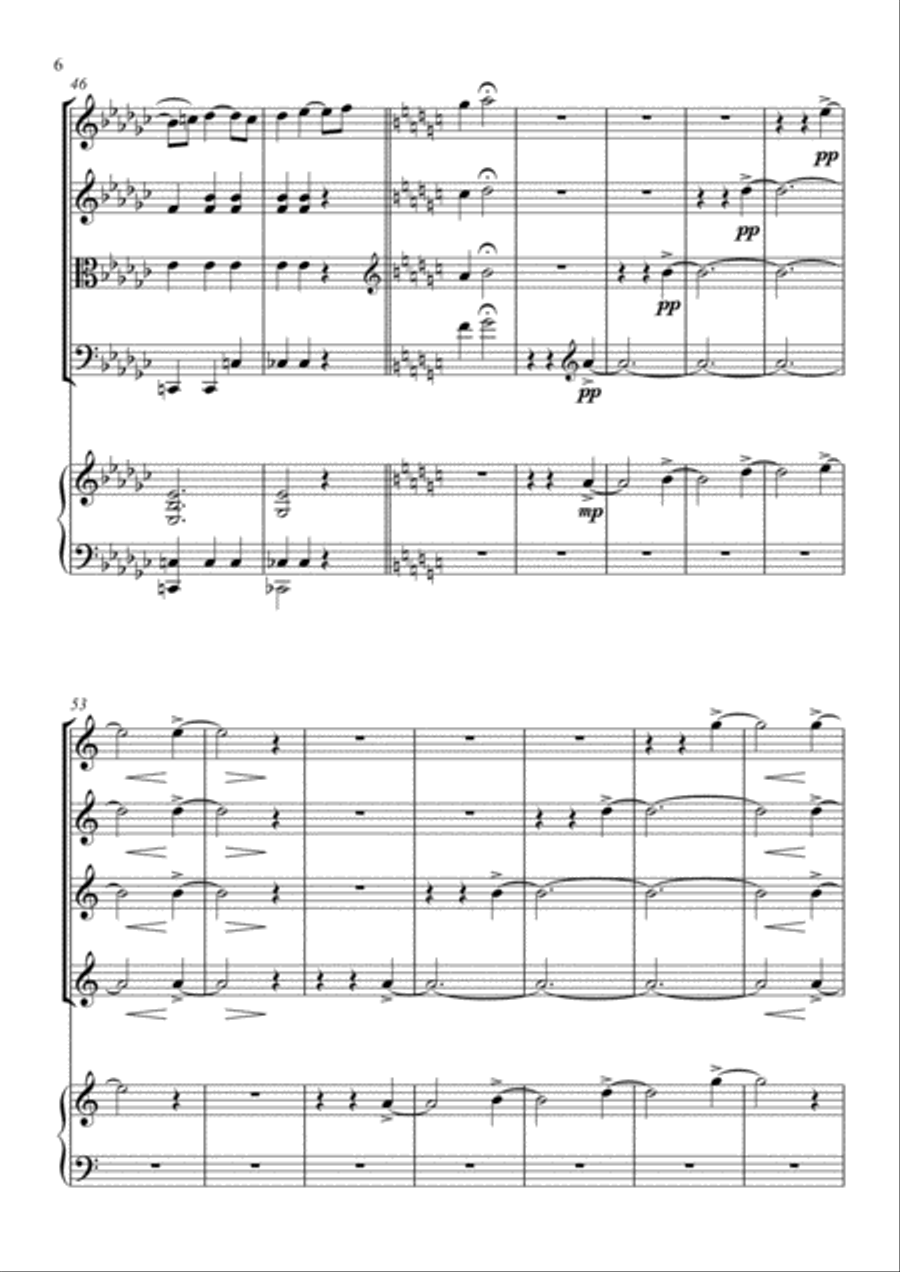 Adagio for Harp and Strings Chamber Orchestra scores gallery preview page 6
