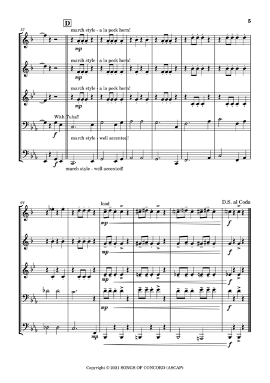Yerba Buena Strut Yerba Buena Strut Brass Ensemble scores gallery preview page 6