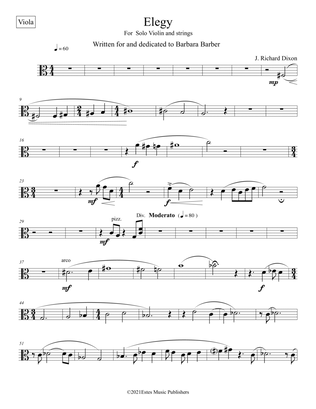"Eulogy" for Solo Violin and string orchestra/Viola part