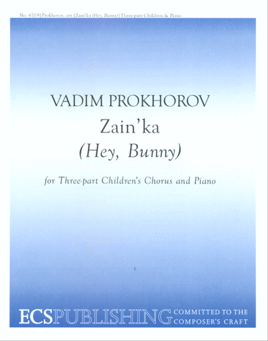Zain'ka (Hey, Bunny) SSA scores gallery preview page 1