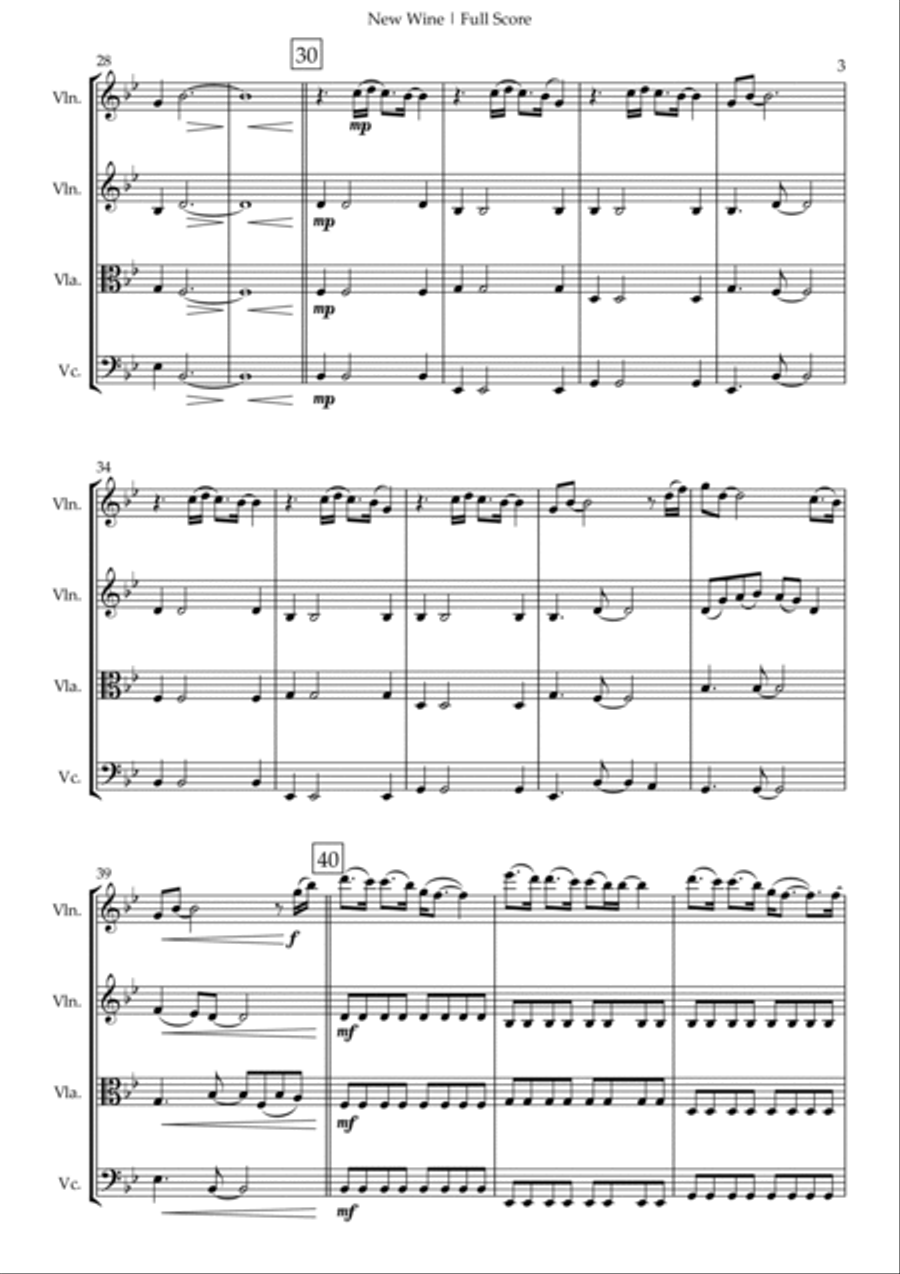 New Wine String Quartet scores gallery preview page 3