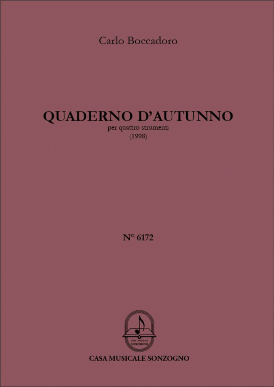 Quaderno d'autunno Bassoon scores gallery preview page 1