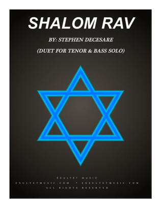 Book cover for Shalom Rav (Duet for Tenor and Bass Solo)