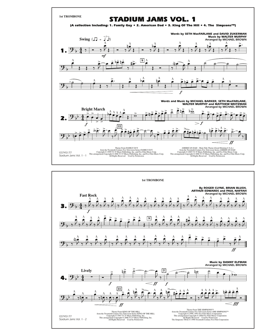 Stadium Jams - Vol. 1 - 1st Trombone