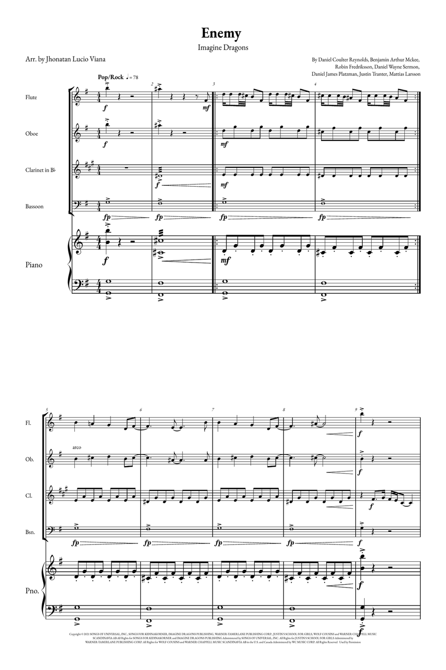 Enemy Small Ensemble scores gallery preview page 1