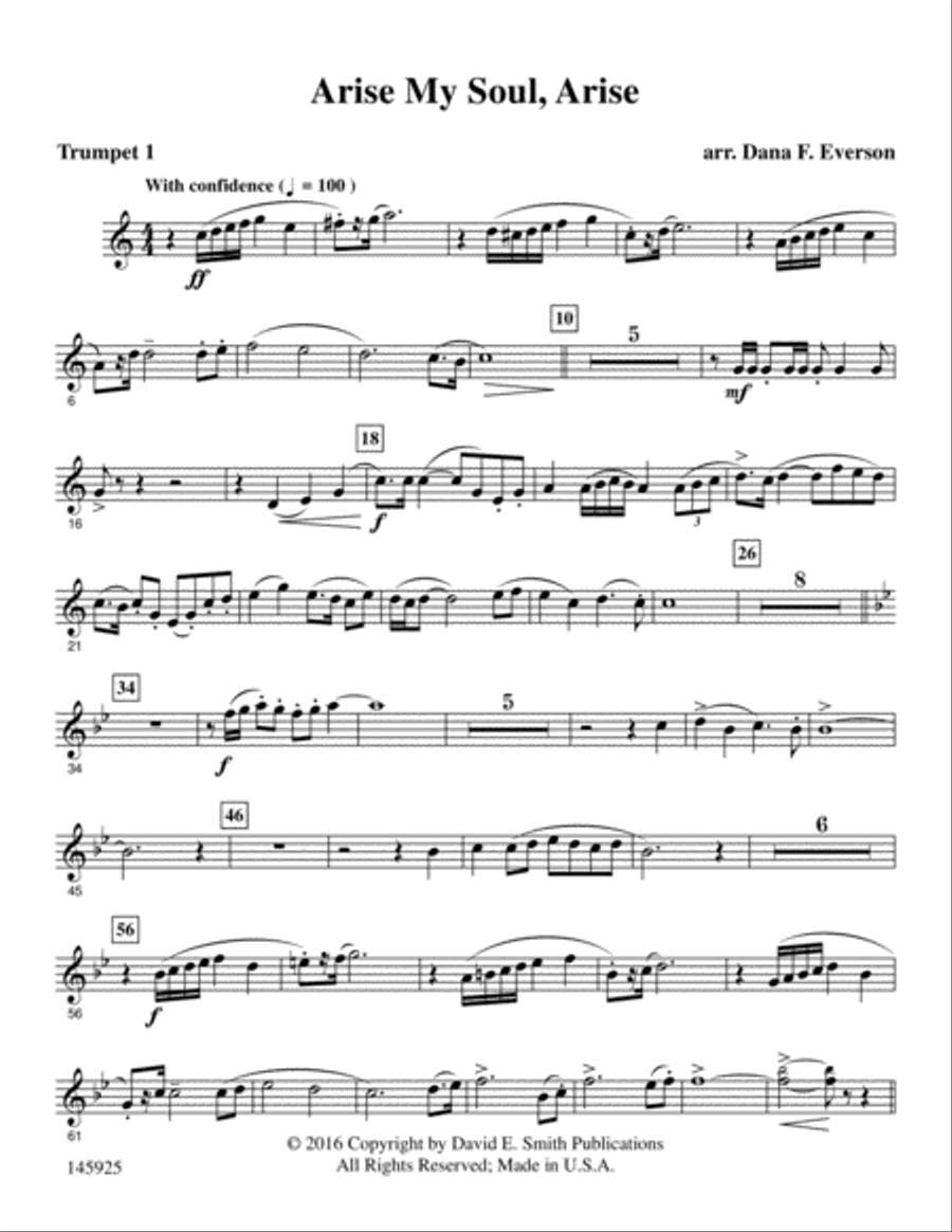 Arise, My Soul, Arise Brass Ensemble scores gallery preview page 9