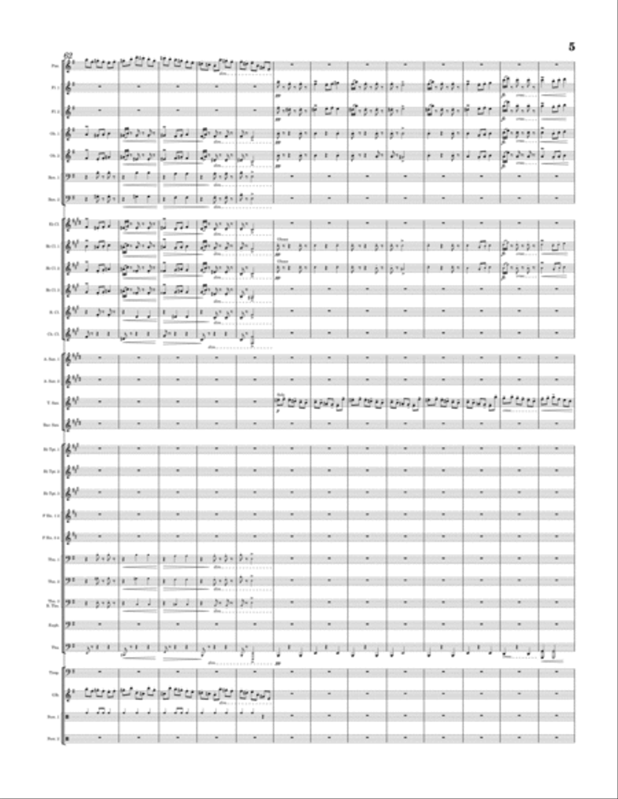 Slavonic Dances, Op. 46, No. 6 (Sousedská in D Major) Concert Band scores gallery preview page 5