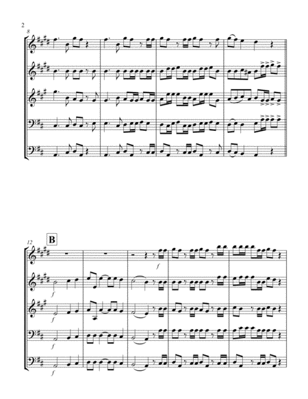 Hallelujah (from "Messiah") (D) (Brass Quintet - 2 Trp, 1 Hrn, 1 Trb, 1 Tuba)