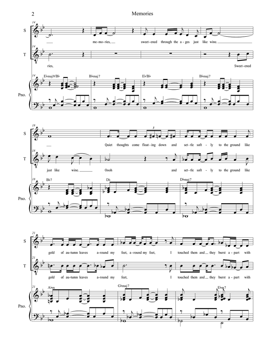 Memories Vocal Duet scores gallery preview page 2