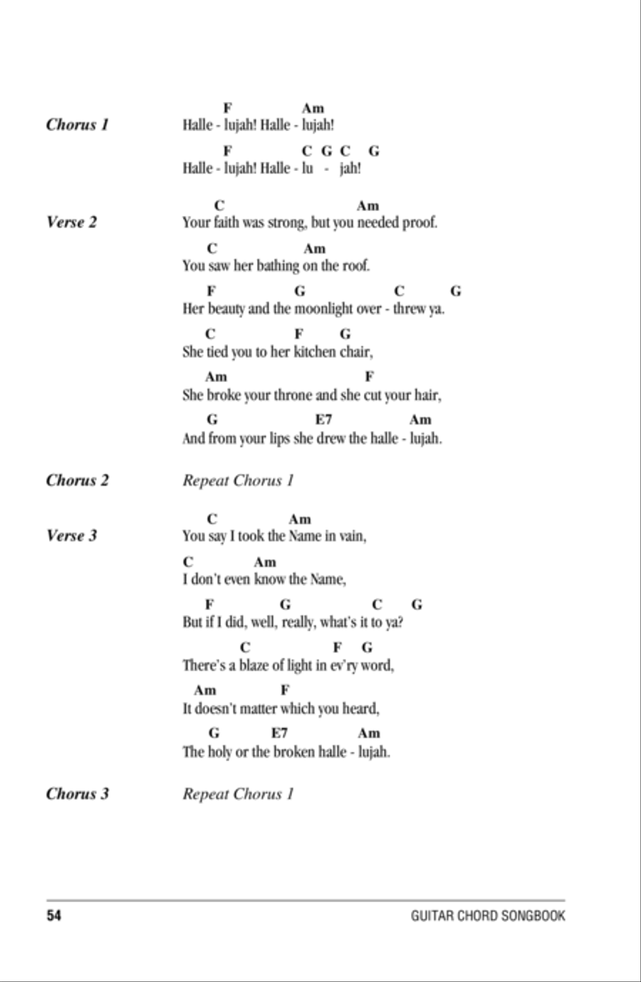Hallelujah Acoustic Guitar scores gallery preview page 2