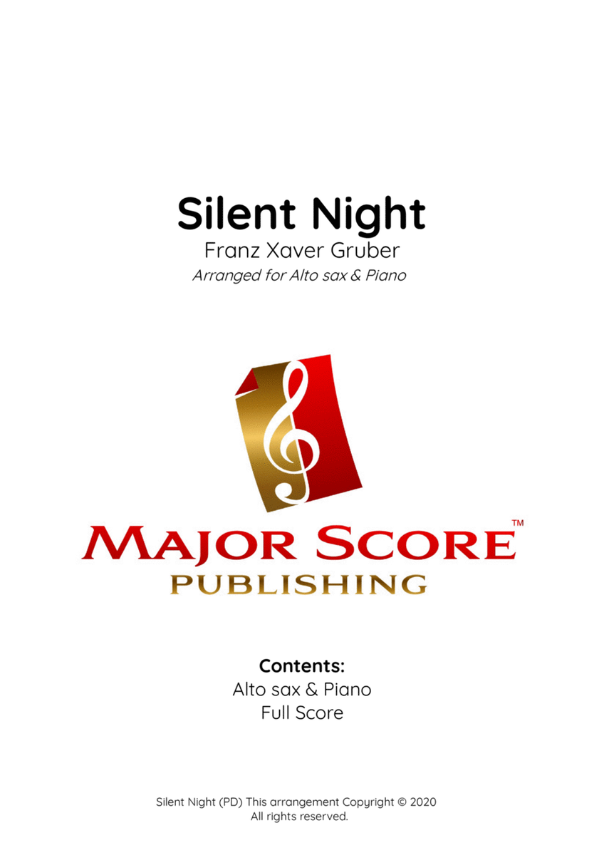 Silent Night sheet music | Alto Sax & piano (C) image number null