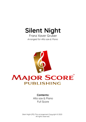 Silent Night sheet music | Alto Sax & piano (C)