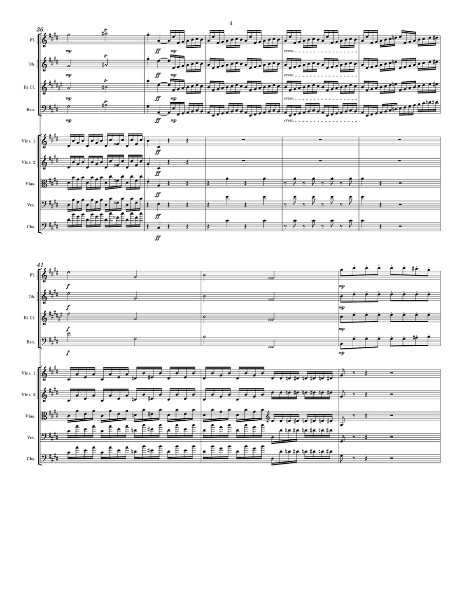 Moonlight Sonata (Movement III) for orchestra Chamber Orchestra scores gallery preview page 4