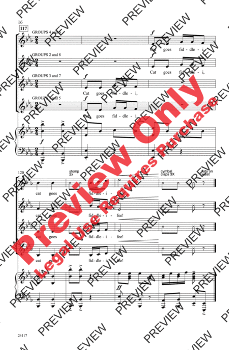 I Bought Me a Cat 2-Part scores gallery preview page 16