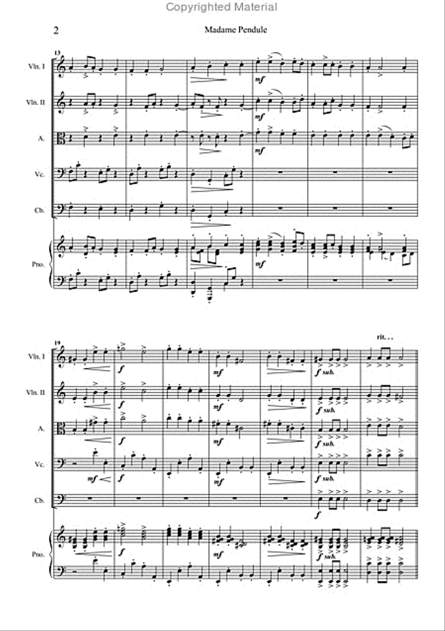 Madame pendule Score scores gallery preview page 3