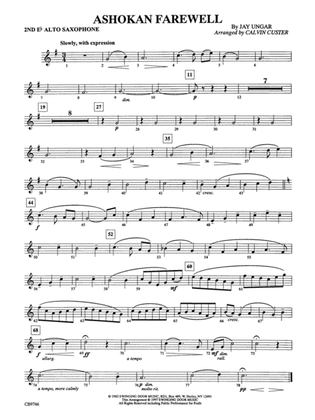 Ashokan Farewell (from The Civil War): 2nd E-flat Alto Saxophone