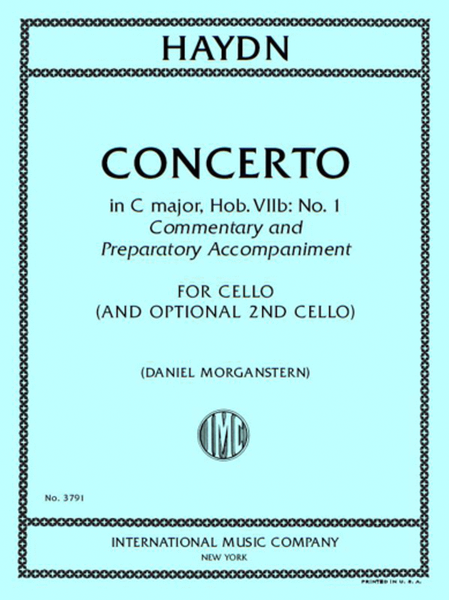 Concerto In C Major, Hob. Viib: No. 1, Commentary And Preparatory Accompaniment by Franz Joseph Haydn Cello - Sheet Music