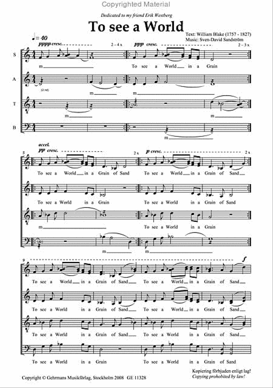 To see a world To see a world Divisi scores gallery preview page 2
