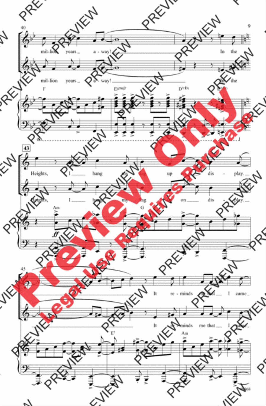 In the Heights (Choral Highlights) 2-Part scores gallery preview page 9