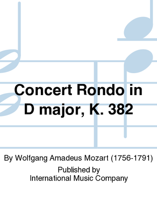 Book cover for Concert Rondo In D Major, K. 382