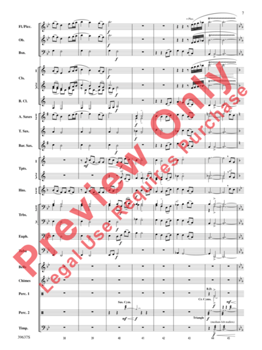 A Blessed Hymn Concert Band scores gallery preview page 8
