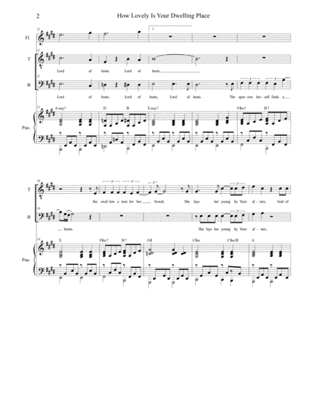 How Lovely Is Your Dwelling Place (Duet for Tenor and Bass Solo) image number null