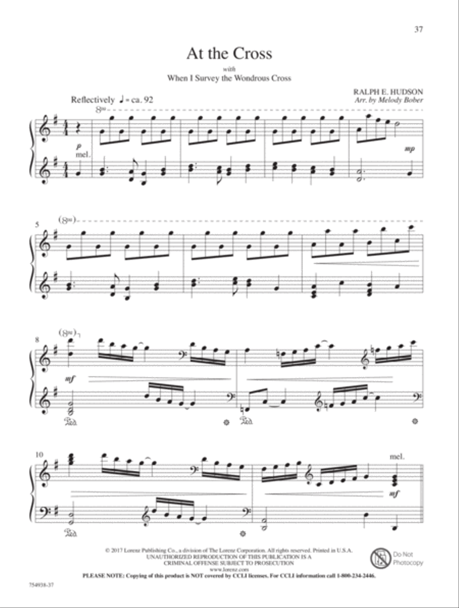 The Wonder of Glorious Love Piano Solo scores gallery preview page 9