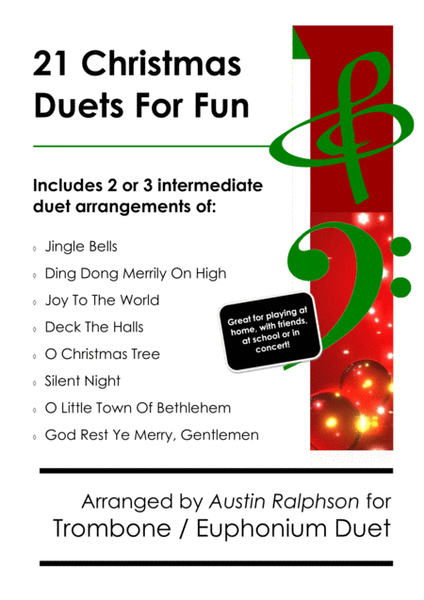 TRIPLE PACK of Trombone Duets or Euphonium Duets - contains over 50 duets including Christmas, class image number null